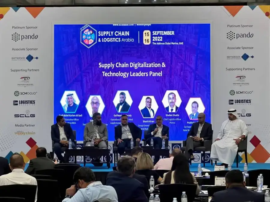 Supply Chain Digitalization & Technology Leaders panel at Supply Chain & Logistics Arabia 2022, Dubai Marina